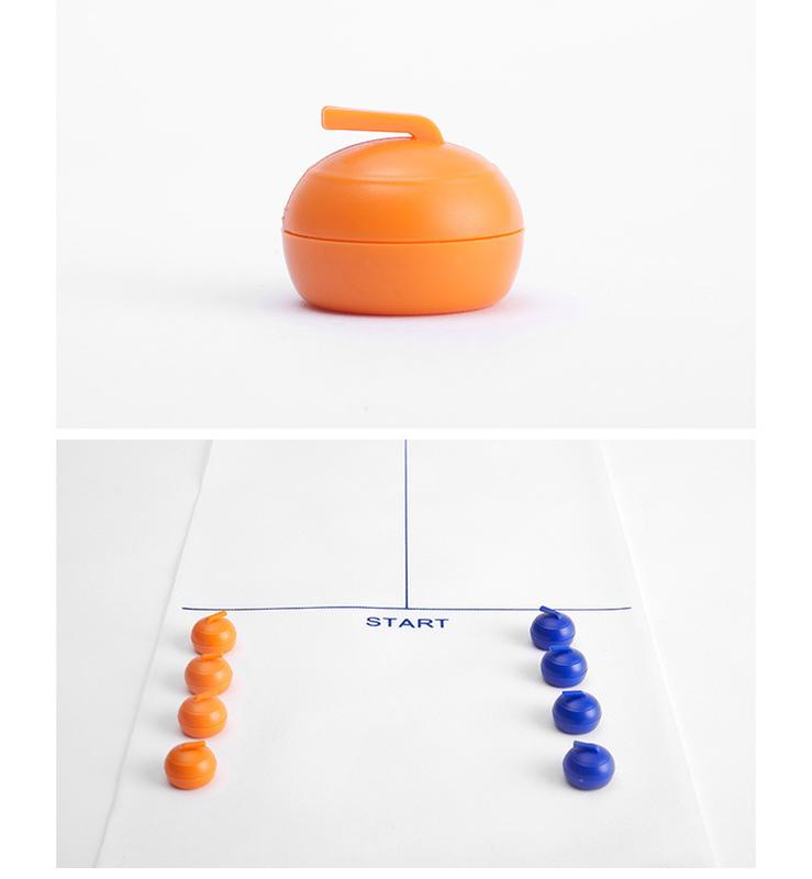 Curling Board Game Set , Tabletop Curling Game for Kids, Adults & Family. Fun Indoor Sports Game for Everyone. Come with 16 Tabletop Curling Stones. Easy to Set Up, Play & Portable.