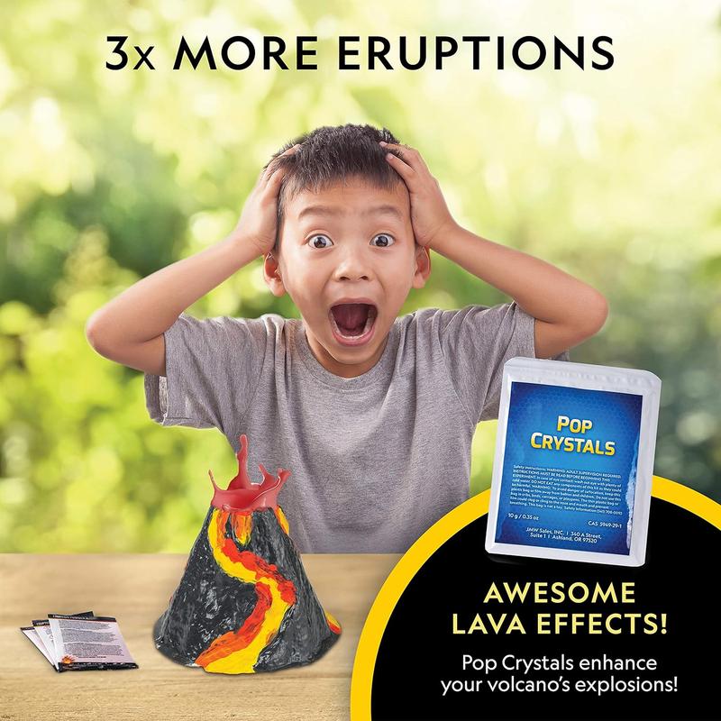 [FLASH DEAL 2024] NATIONAL GEOGRAPHIC Ultimate Volcano Kit – Erupting Volcano Science Kit for Kids, 3X More Eruptions, Pop Crystals Create Exciting Sounds, STEM Science & Educational Toys