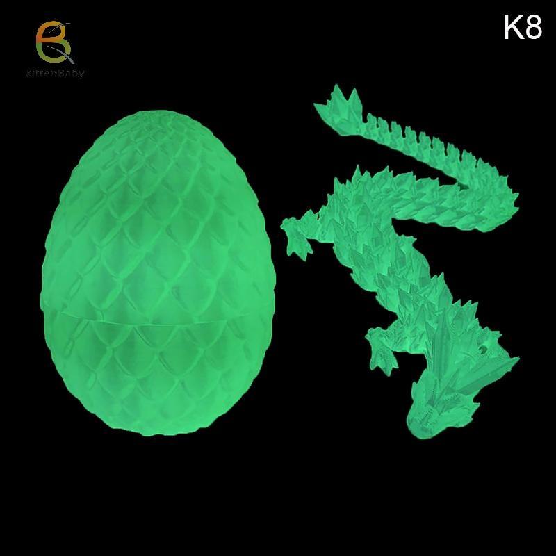 3D Printed Dragon In Egg Toy Full Articulation Dragon Home Office Rotatable Joint Dragon Egg