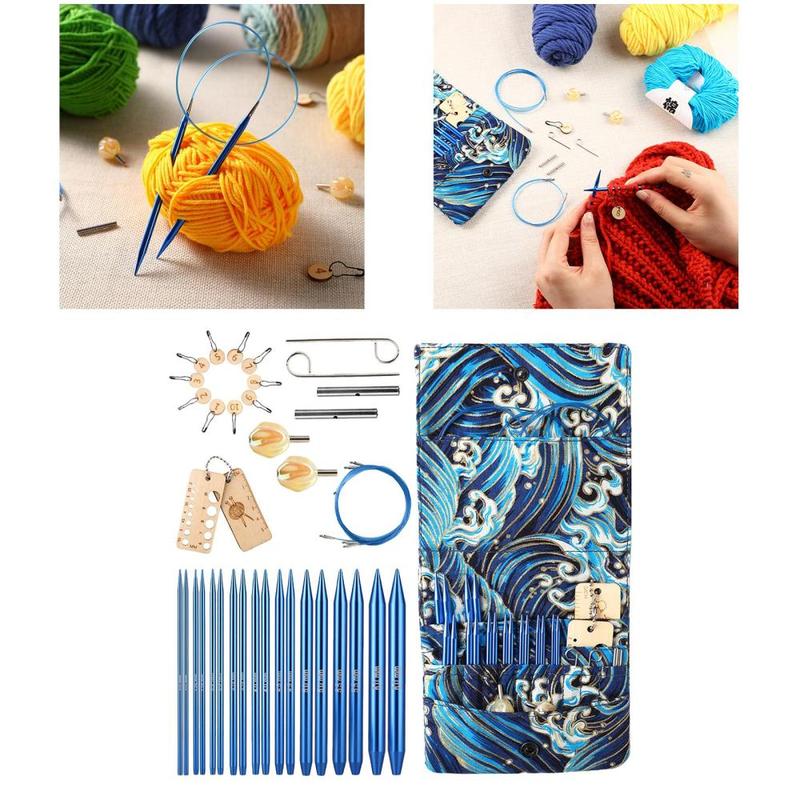 Circular Knitting s Set DIY Home  Practical Removable Interchangeable for Darning Sewing Crafts Adults Knitter Enthusiasts