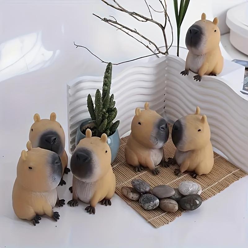 1pc Durable Rubber Capybara Squishy Toy - Quick Rebound Unique Animal Stress Relief Fidget Toy, Perfect Party Gift for Young Audiences