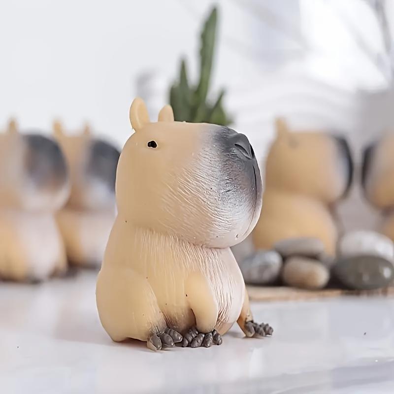 1pc Durable Rubber Capybara Squishy Toy - Quick Rebound Unique Animal Stress Relief Fidget Toy, Perfect Party Gift for Young Audiences