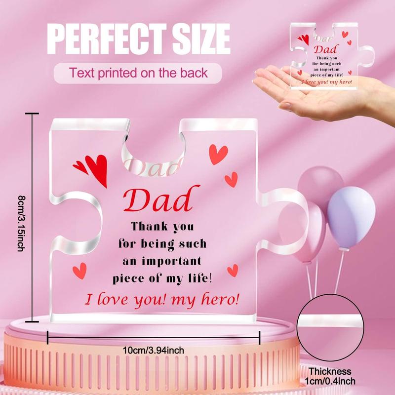 Fathers Day Personalized Gifts for Dad from Daughter Son | Bonus Dad Gifts for Men |  Dad Gifts for Father Premium  Puzzle Keepsake | Birthday Gift for Dad Who Wants Nothing