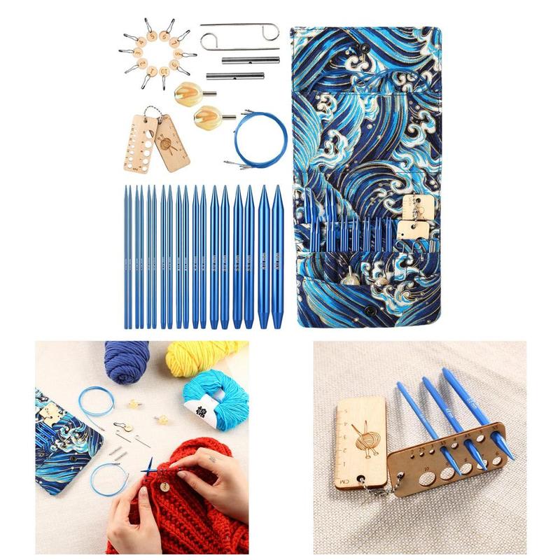 Circular Knitting s Set DIY Home  Practical Removable Interchangeable for Darning Sewing Crafts Adults Knitter Enthusiasts