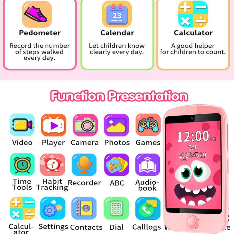 KGG Student English Vocabulary Learning Machine with Built-in 8GB Memory, Audio Story Playback Learning Machine, Support 2G Nano Cards