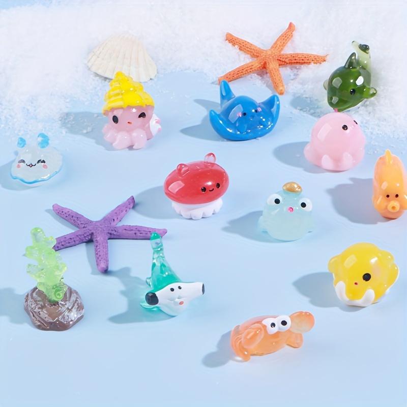 100pcs Mini Resin 5 Models Super Value Pack Ocean Animal Charms - Perfect for Aquariums, Toy Houses, Christmas Decorations, Festive Party Gifts