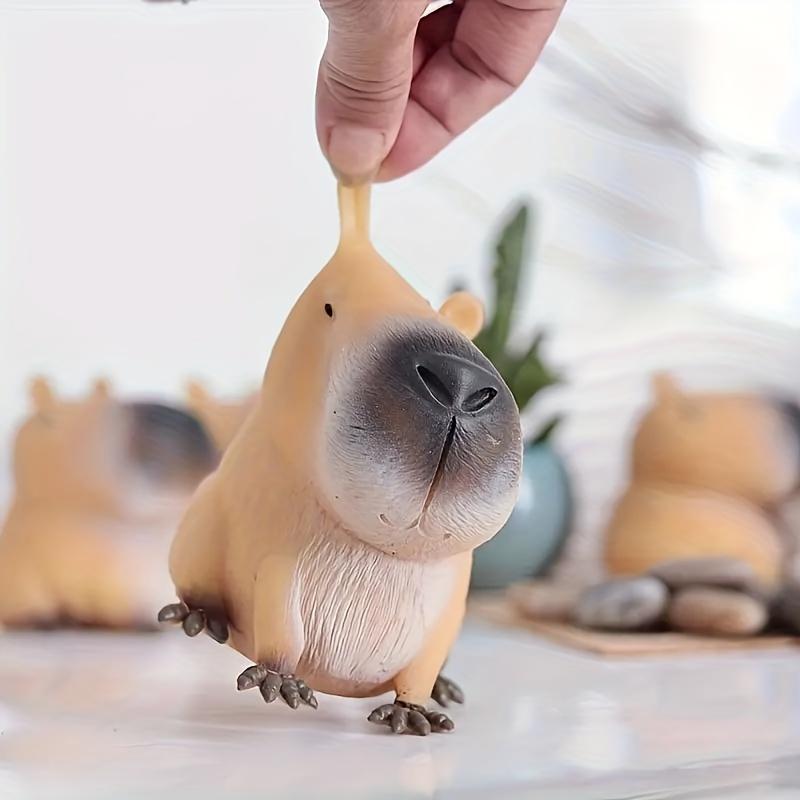 1pc Durable Rubber Capybara Squishy Toy - Quick Rebound Unique Animal Stress Relief Fidget Toy, Perfect Party Gift for Young Audiences