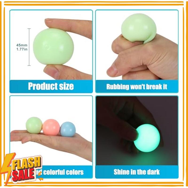 3pack Dream Balls,Glow in The Dark Sticky Balls That Stick to The Ceiling,Stress Balls for Kids and Adults,Elevated Balls,ASMR Cool Stuff for Teens,Ceiling Balls,Lumi Balls,Stocking Stuffers