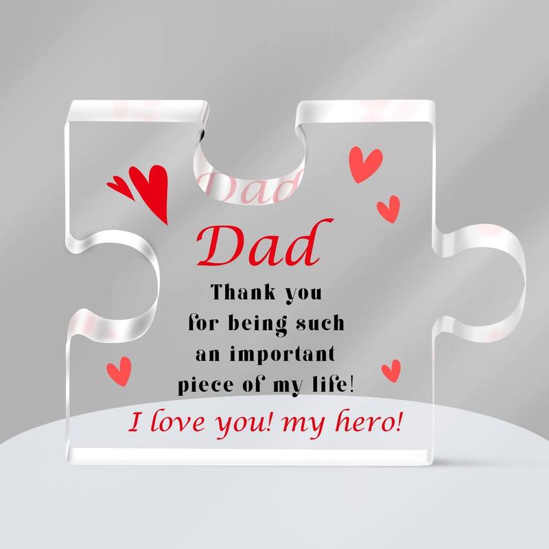 Fathers Day Personalized Gifts for Dad from Daughter Son | Bonus Dad Gifts for Men |  Dad Gifts for Father Premium  Puzzle Keepsake | Birthday Gift for Dad Who Wants Nothing