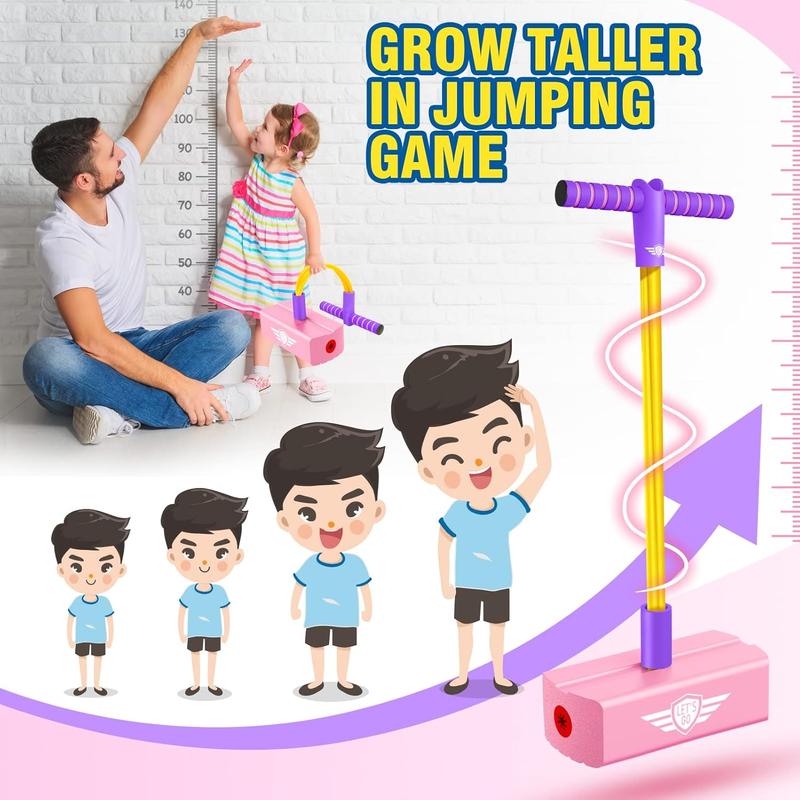 CUUGO LET'S GO! CG Jumping Promotes Growing Taller- Pogo Stick Foam Pogo Jumper for Kids, Toys for 3-12 Year Old Boys Girls Outdoor Toys Indoor Toys Fun Gifts Christmas Stocking Stuffers Gifts