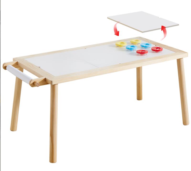 Beright Painting Art Sensory Table with Paper Roll & Paint Cups + Bins - Multifunctional Children's Table