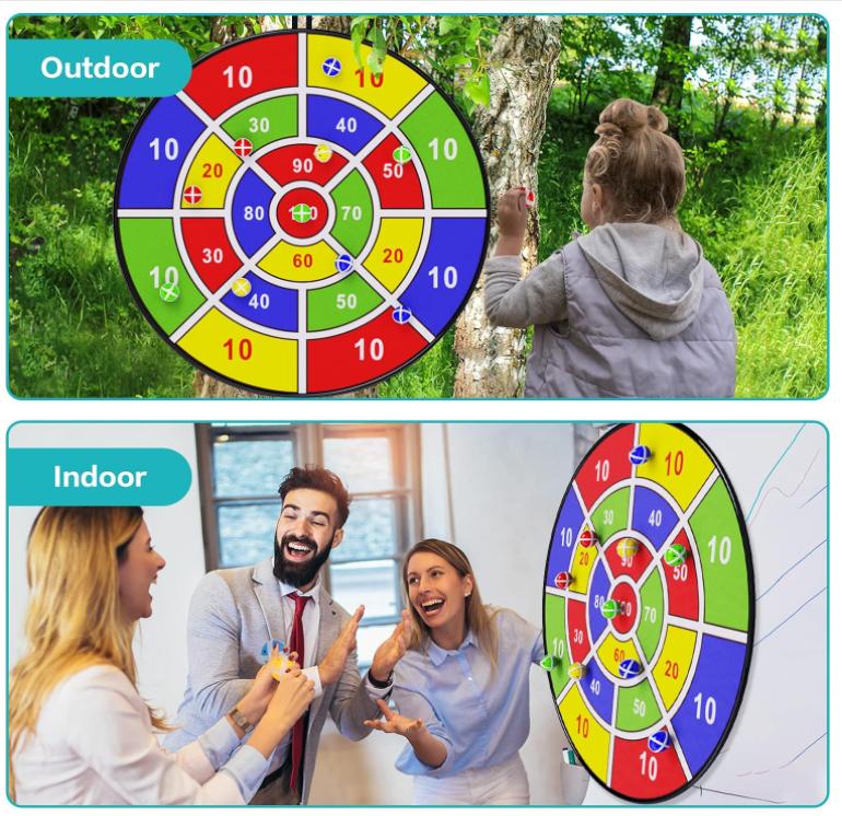 BooTaa 29 Large Dart Board for Kids, Kids Dart Board with Sticky Balls, Boys Toys, Indoor Sport Outdoor Fun Party Play Game Toys