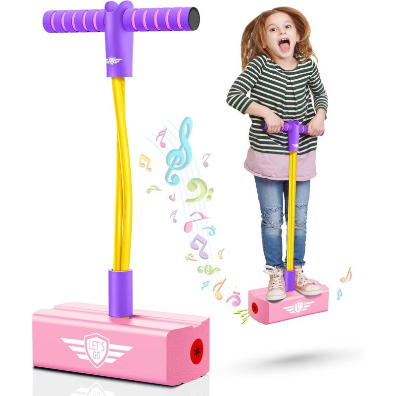 CUUGO LET'S GO! CG Jumping Promotes Growing Taller- Pogo Stick Foam Pogo Jumper for Kids, Toys for 3-12 Year Old Boys Girls Outdoor Toys Indoor Toys Fun Gifts Christmas Stocking Stuffers Gifts