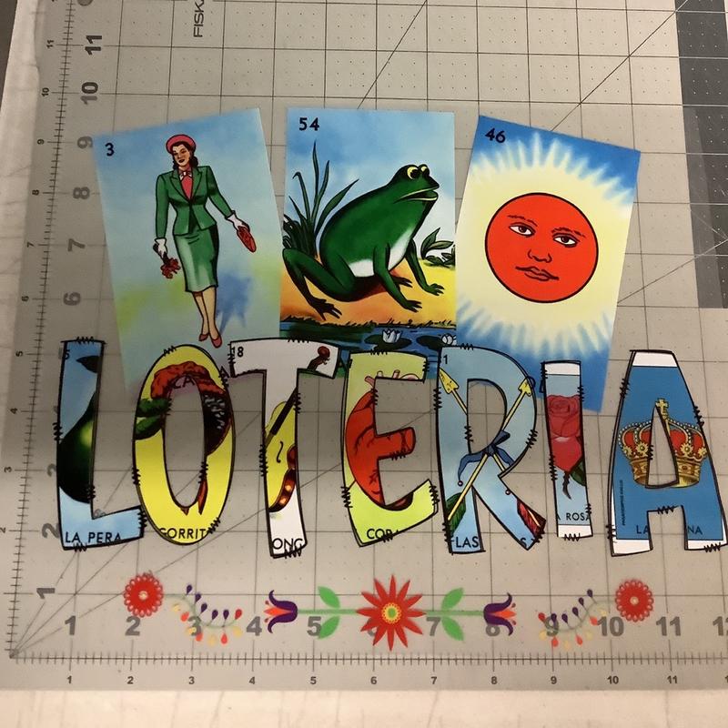 Loteria with 3 cards 1 Ready to Press Heat Transfer