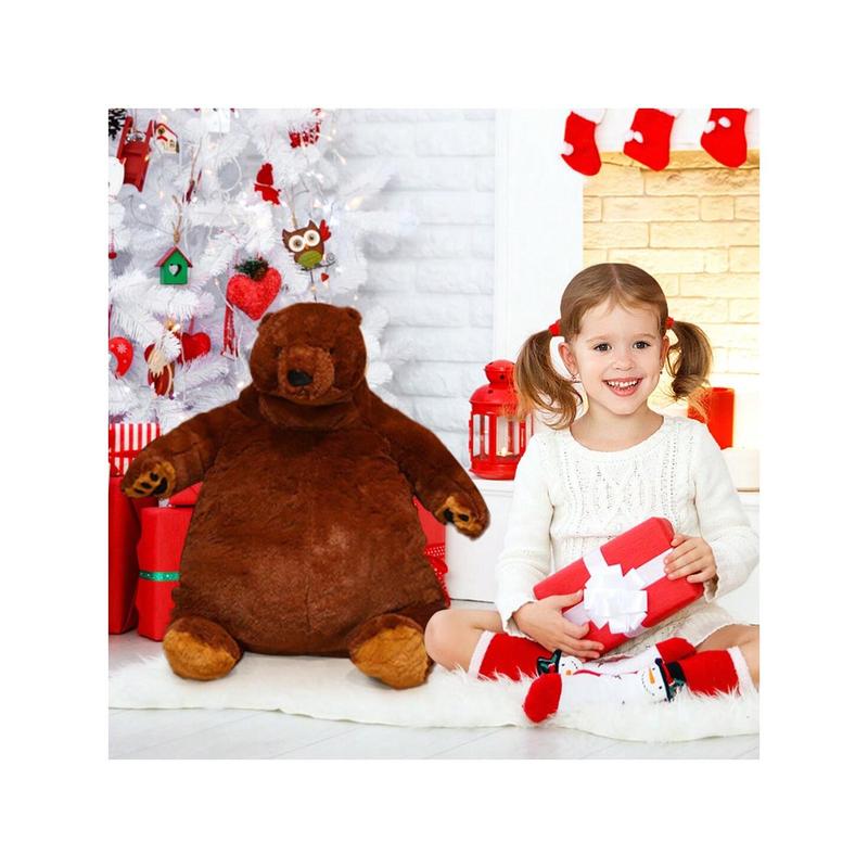 60cm 80cm 100cm Djungelskog Bear Giant Stuffed Animal Bear Plush Toy Doll Simulation Huge Cuddly Teddy Bear Home Decoration Gifts For Kids Girlfriend Valentine's Christmas Birthday