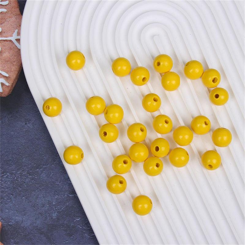 Cartoon Random Style Wooden Bead (20 30pcs), 16mm Honey Pattern Wooden Bead Art Set, DIY Craft Supplies for Jewelry Making, Keychain Making, Bracelet Making, Scrapbooking