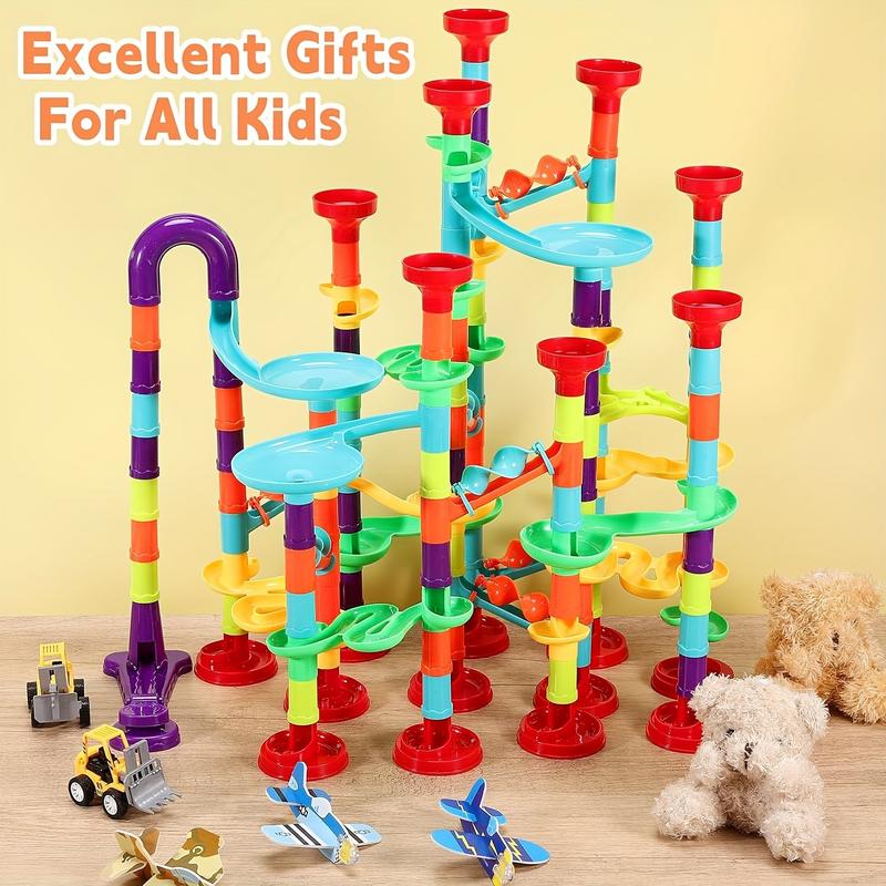 142pcs Large Marble Run Track Set - Colorful Building Blocks Game for Youngsters, Perfect Christmas or Birthday Gift, Marble Run, Building Blocks