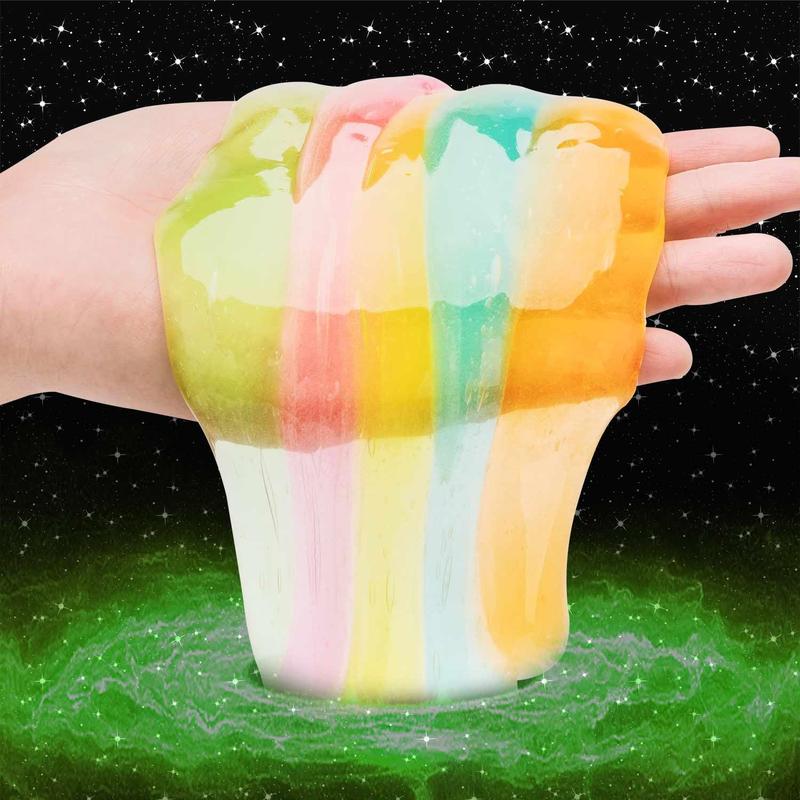 Glow in The Dark Party Favor Slime, Jumbo 50 Pack Galaxy Slime for Boys Girls  perfect gift for Christmas and Halloween