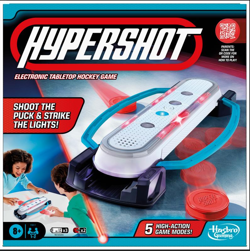 Hypershot Electronic Tabletop Hockey Game, Kids Board Games for 1 to 2 Players, Ages 8+