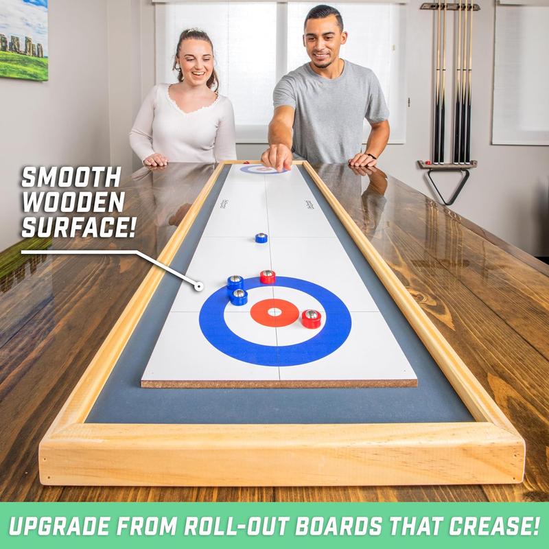 Shuffleboard and Curling 2 in 1 Board Games - Classic Tabletop or Giant Size - Choose Your Style