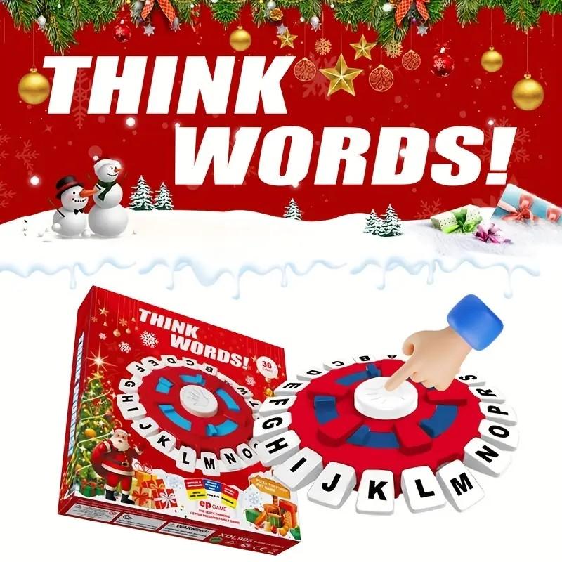 Word Game,Board Games,Games for Adults,Fast-Paced Fun Family Card Game in Portable Packaging,Race Against The Timer to be The Last Player,Learning Game Great for All Ages (Red+White)