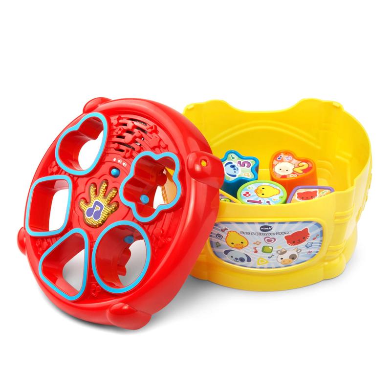 VTech Sort and Discover Drum Toy Musical Instruments with Accessories Included, Baby and Toddler Toys