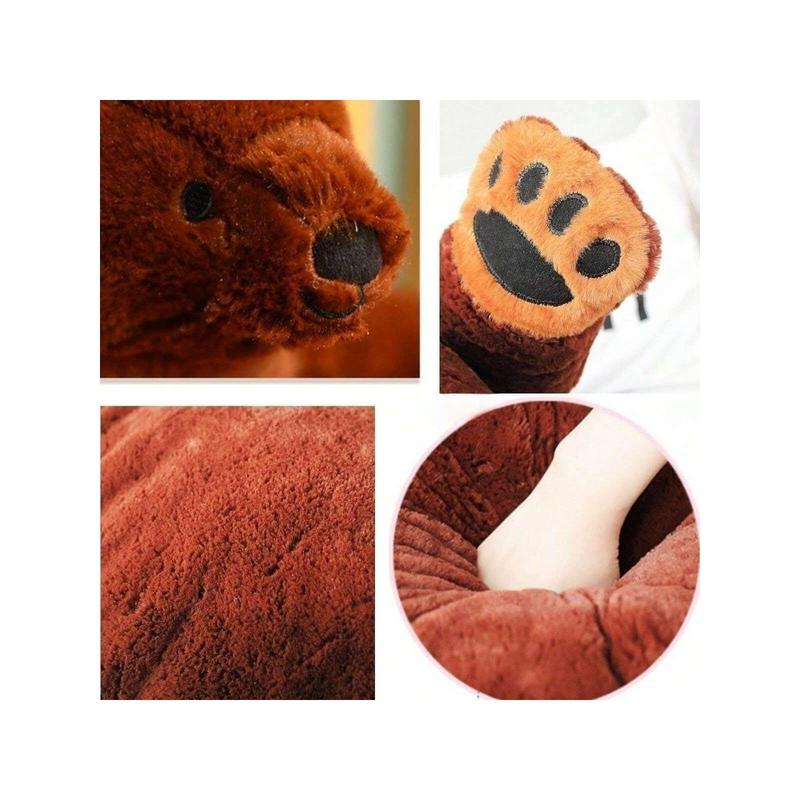 60cm 80cm 100cm Djungelskog Bear Giant Stuffed Animal Bear Plush Toy Doll Simulation Huge Cuddly Teddy Bear Home Decoration Gifts For Kids Girlfriend Valentine's Christmas Birthday