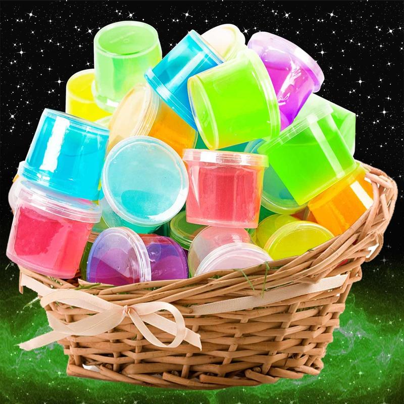 Glow in The Dark Party Favor Slime, Jumbo 50 Pack Galaxy Slime for Boys Girls  perfect gift for Christmas and Halloween