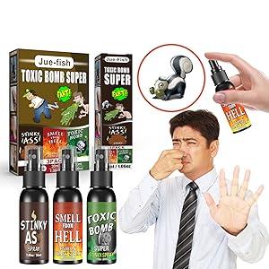 Stinky Fart Spray Set - 3 Scents of Non-Toxic 30ml Spray - Funny Prank Gift for Adults and Children