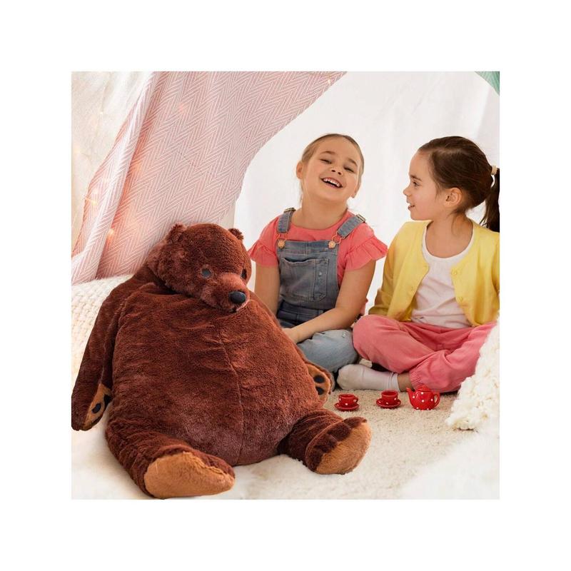 60cm 80cm 100cm Djungelskog Bear Giant Stuffed Animal Bear Plush Toy Doll Simulation Huge Cuddly Teddy Bear Home Decoration Gifts For Kids Girlfriend Valentine's Christmas Birthday