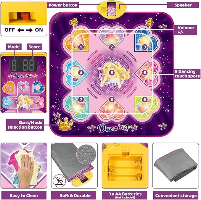 CHRISTMAS Dance Mat Toys for Girls with 7 Game Modes and LED Lights