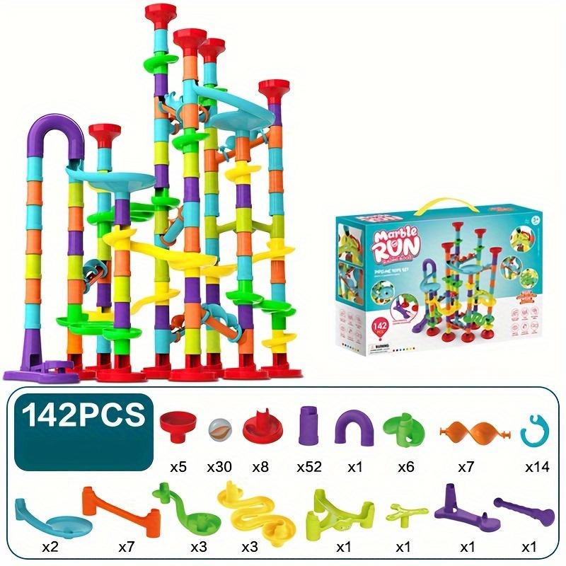 142pcs Large Marble Run Track Set - Colorful Building Blocks Game for Youngsters, Perfect Christmas or Birthday Gift, Marble Run, Building Blocks