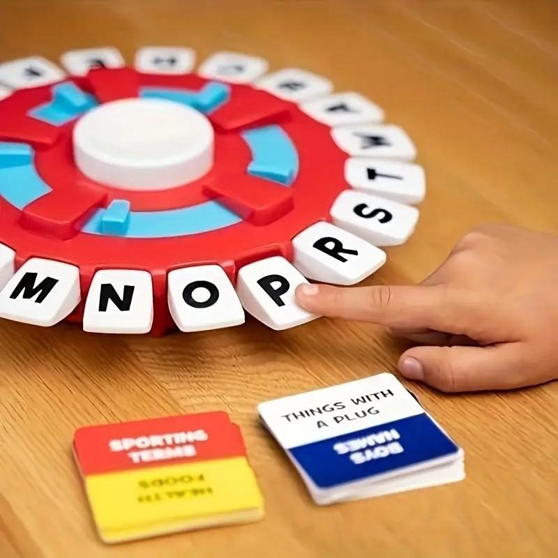 Word Game,Board Games,Games for Adults,Fast-Paced Fun Family Card Game in Portable Packaging,Race Against The Timer to be The Last Player,Learning Game Great for All Ages (Red+White)