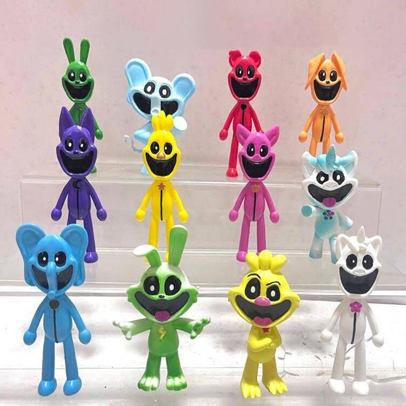 12 Pack Smiling Critters Toys,The Smiling Critters Action Figures,Great Gifts for Kids' Birthday Party Christmas Collections Toys for Fans