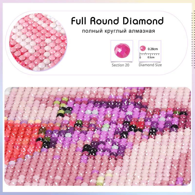 Cartoon Stitch Pattern DIY Diamond Arts Colorful Painting Kit without Frame, 1 Count DIY 5D Diamond Arts Colorful Painting for Bedroom Wall Decor