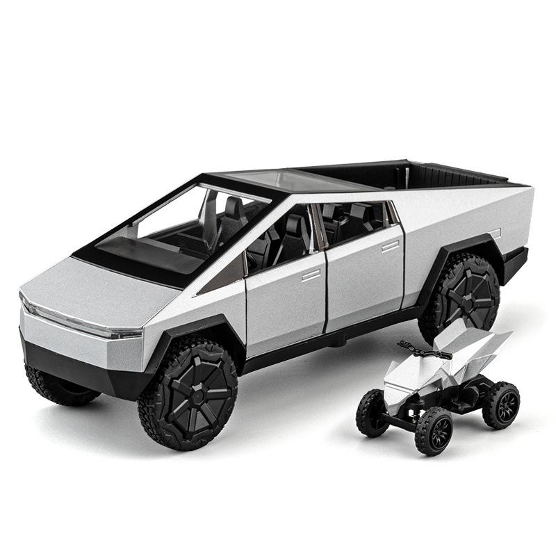 Tesla Cybertruck 1:32 Scale Pickup Truck with Sound & Lights – High-Detail Electric Toy for Tesla Fans & Collectors | Great Gift Idea