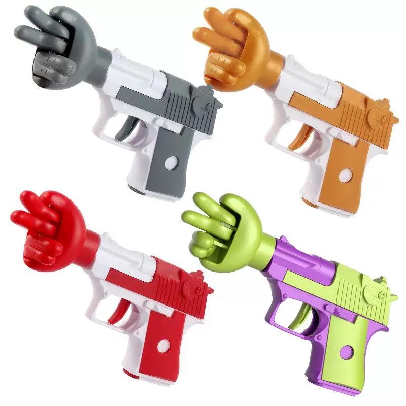 Multiplayer Rock-Paper-Scissors Battle Game - Finger Game Gun, Creative Stress Relief Tool for Parties