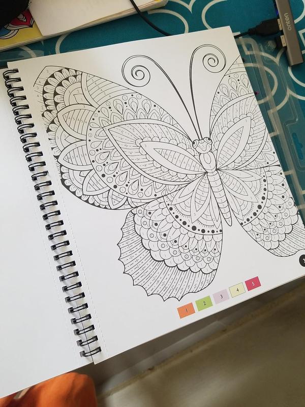 Brain Games - Color by Number: Butterflies Spiral-bound