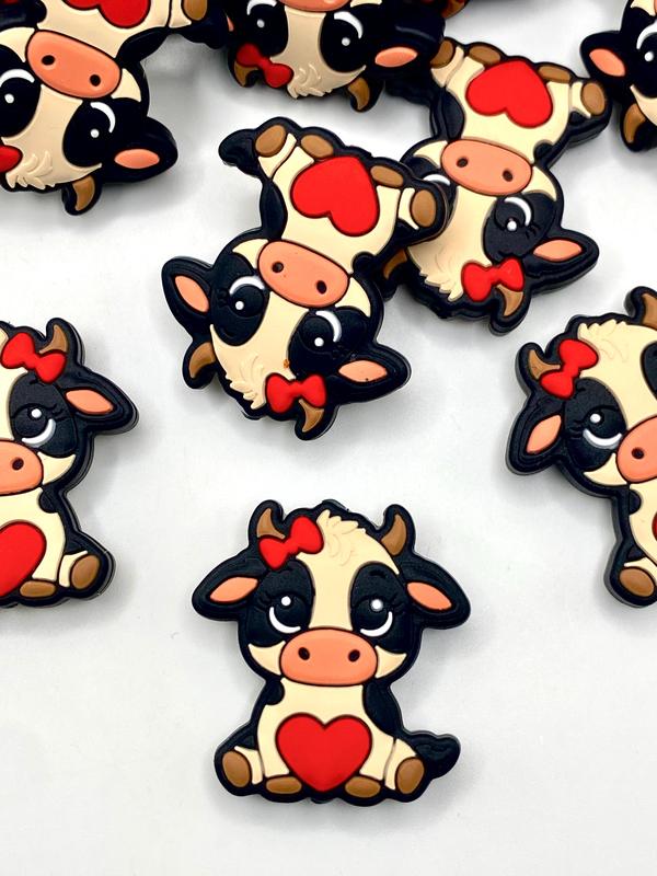 Love You Till The Cows Come Home Silicone Focal Beads | Cow Beads | Western Theme Beads