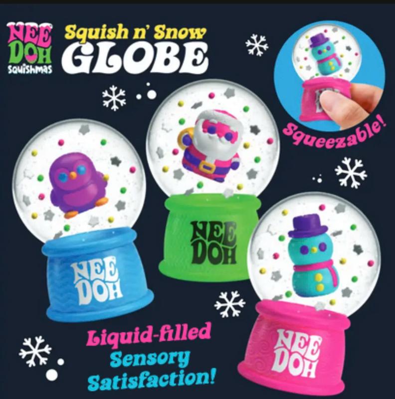 New!!! Hot!!! (best seller) - Schylling NeeDoh Squishmas Squish N' Snow Globes - Christmas Squeeze Toy - Assorted Colors - Ages 3 to Adult - black friday sale off41%