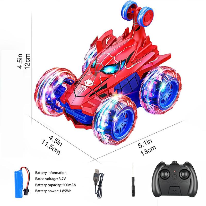 Spider Design Remote Control Car Toy, 1 Box High Speed Drift Off-road Truck Toy & Accessories with Cool Light, All Weather Truck Car Toy for Kids