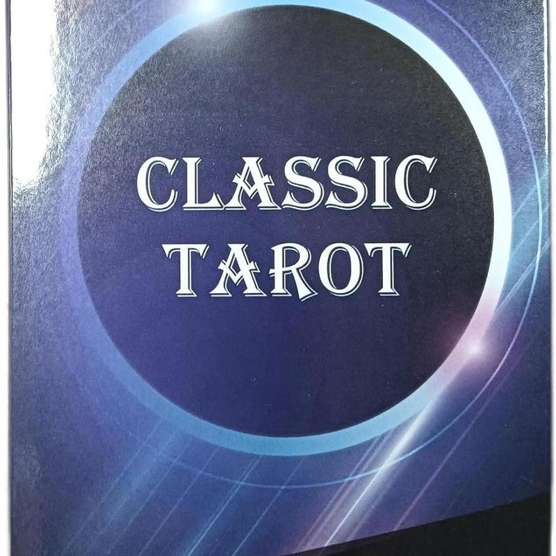 Tarot Cards for Beginners, Classic Tarot Cards with Meanings on Them, Durable Tarot Cards with Guide Book for Beginners (Black)