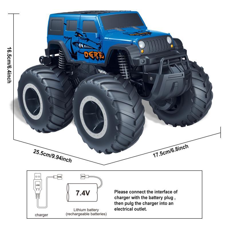 Remote Control Car, 1 Set Waterproof Off-road Car with Remote Control, Rechargeable Electric Car Toy for Kids, Birthday Gift for Boys & Girls