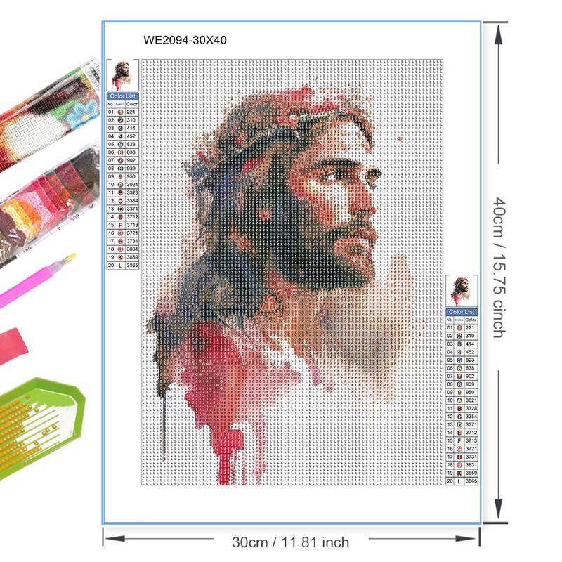 Figure Pattern DIY Diamond Arts Colorful Painting Kit without Frame, DIY Decorative Art Picture for Beginner, DIY Home Decor