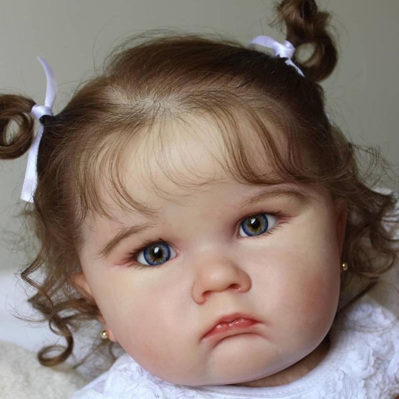 24inch Ultra-Realistic Silicone Reborn Baby Doll - Life-Like, Fat & Cuddly with Handcrafted 3D Skin & Vein Detail - Perfect Gift for Girls & Little Artists (60cm, Not Including Sheep)