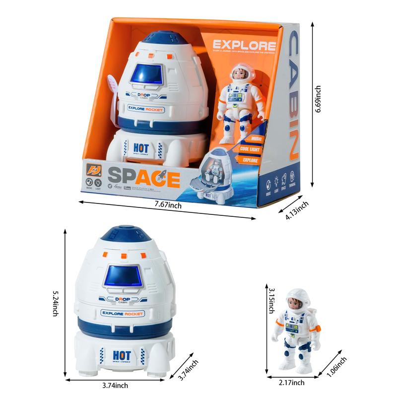 Space Capsule Toys for Kids - Space Toys for Kids with Lights and Sounds - Astronaut Toys, Fun Toys for Any Outer Space Adventure, Outer Space Toy Gifts 3 4 5 6 7 8H101