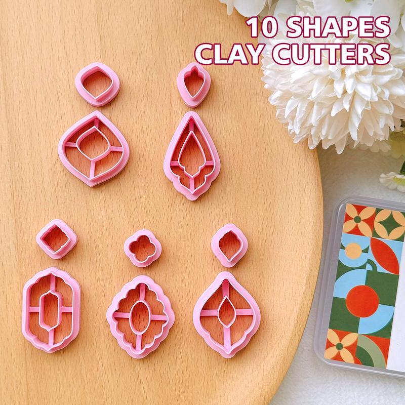 Keoker 10 Organic Shape Clay Earring Cutters