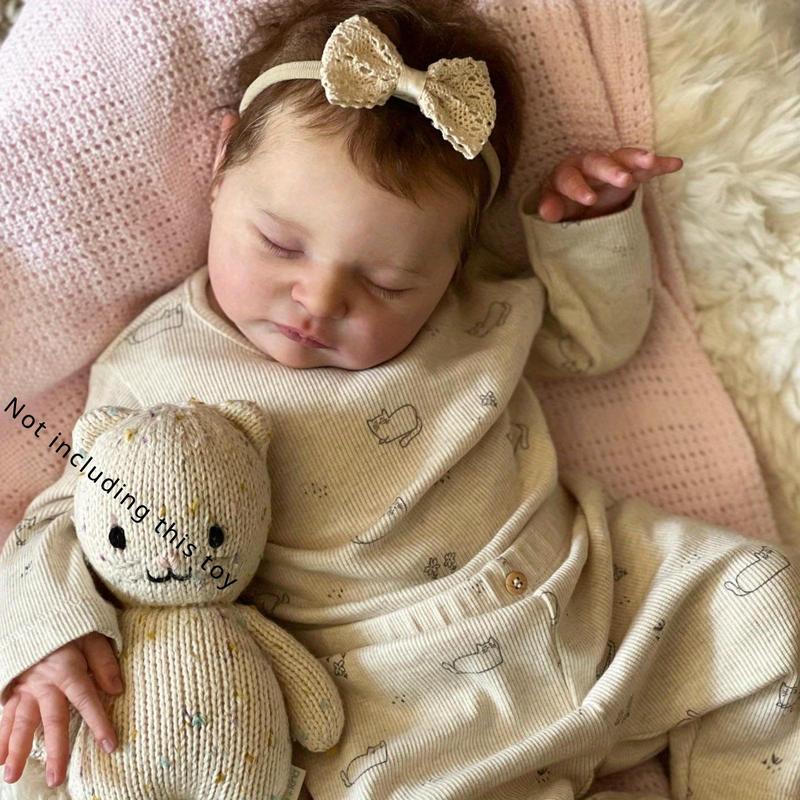 50CM Asleep Realistic silicone reborn doll,soft vinyl, perfect birthday Christmas Halloween gift Thanksgiving Day gift for girls boys gifts