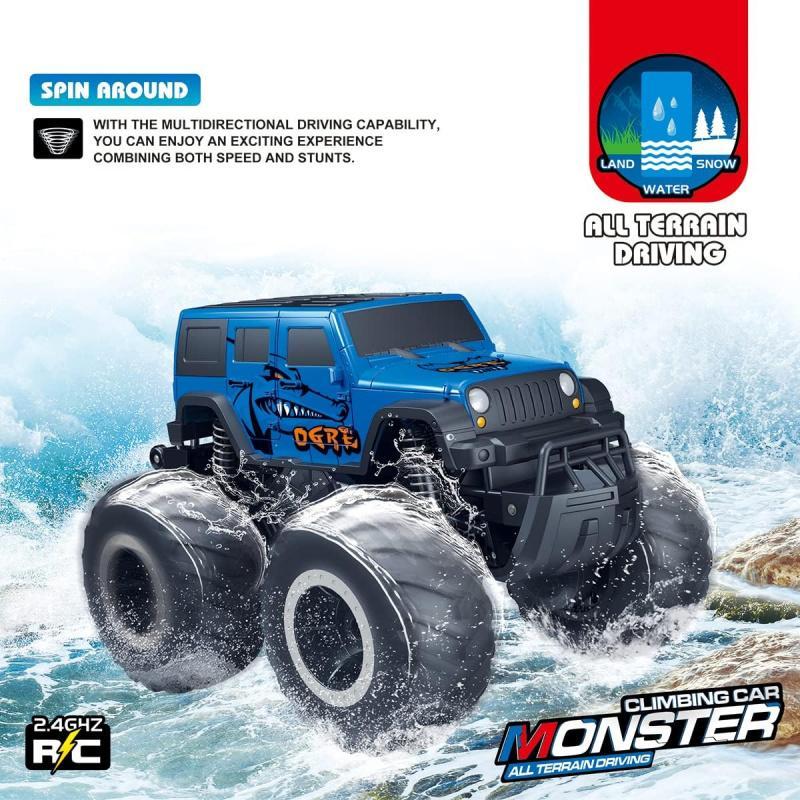 Remote Control Car, 1 Set Waterproof Off-road Car with Remote Control, Rechargeable Electric Car Toy for Kids, Birthday Gift for Boys & Girls