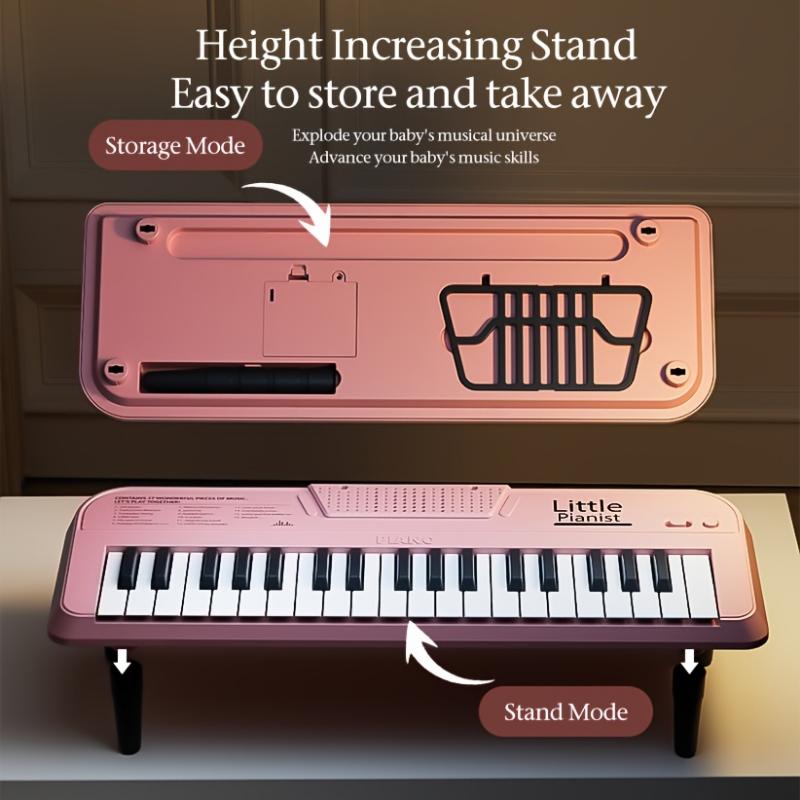 Music Keyboard With Music Stand, Piano Toys, Sheet Music, Stickers, Piano For Kids, Beginners Portable Piano, Early Education Gifts For Boy Girl, Christmas Gifts, New Year Gifts, Birthday Gifts